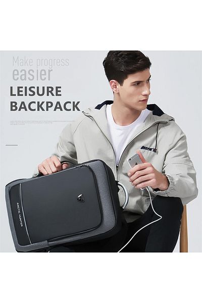 Arctic Hunter Expandable Travel Backpack Convertible Hand Carry bag with USB charging port for Unisex B00227L