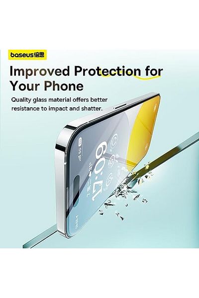 Baseus Baseus Premium Privacy Screen Protector Compatible for iPhone 15 Pro Max, 9H Tempered Glass with Eas