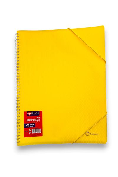 FixPoint Yellow Spiral Presentation File 40 Sheets with Elastic