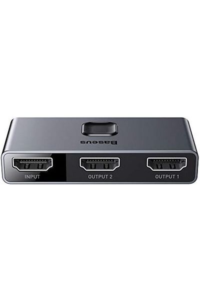 Baseus محول HDMI 2 في 1 من Matrix، HDMI 2.0 Ultra 4K 1 في 2 مخرج، موزع محول HDMI يدعم HDR