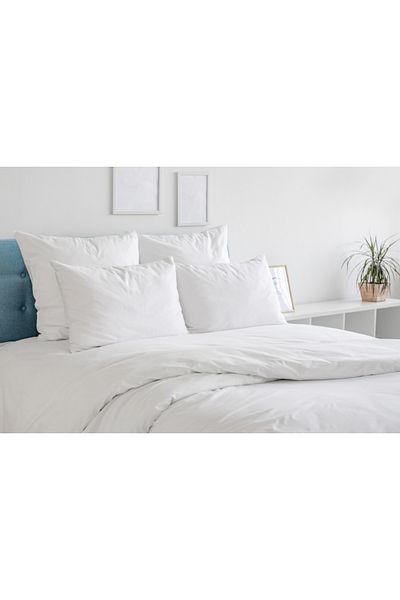 Five Store Cearsaf de pat din bumbac mercerizat 100%, densitate 120 g/mp, Alb, 180/220cm