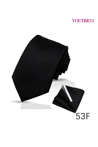 Youtrico Tie-7.5CM and Handkerchief 3PCS Handmade Formal Hanky Suit