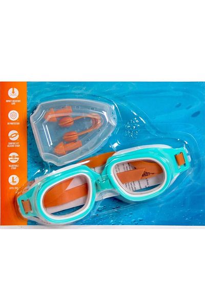 BYCEGU 31415 Sea and Pool Useable Ear and Nose Plug Swimmer Eyeglasses Set