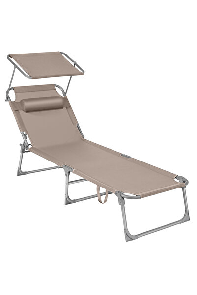 SONGMICS GCB192K01 şezlong, katlanabilir, 193 x 53 x 29 cm, taşıma kapasitesi...