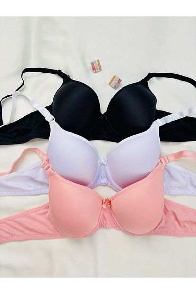 İNKO İÇ GİYİM Economical Underwire Unpadded 3-Piece Gathering Bra