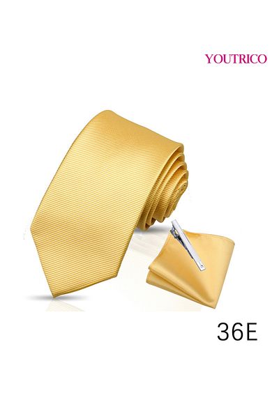 Youtrico Tie-7.5CM and Handkerchief 3PCS Handmade Formal Hanky Suit