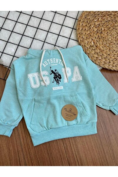 ArdenKids Uspa Turkuaz Kapşonlu Sweat