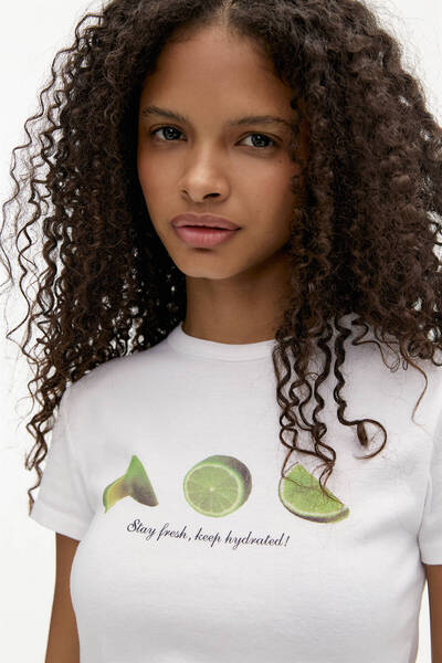 LAYORA - Μπλουζάκι Lime με τύπωμα