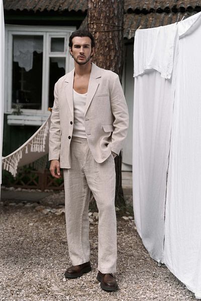 BOHEMAİ Ανδρικό Blazer Carlo Natural Len