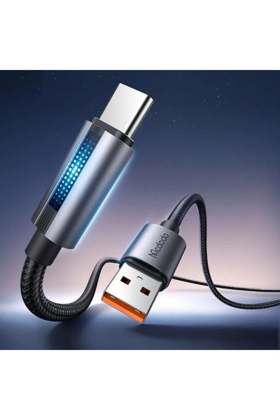 Mcdodo CA-5180 USB-A TO TYPE-C LED Işıklı1.2M KABLO