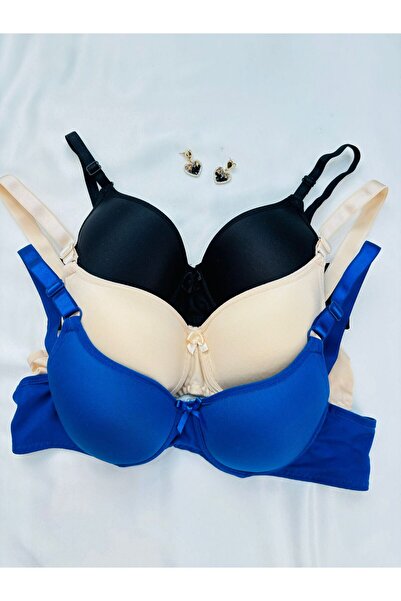 İNKO İÇ GİYİM Οικονομικό σουτιέν 3 τεμαχίων συσπειρωτήρα χωρίς επένδυση