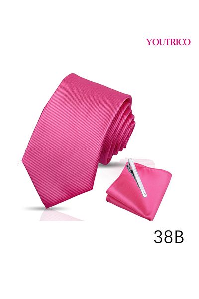 Youtrico Tie-7.5CM and Handkerchief 3PCS Handmade Formal Hanky Suit
