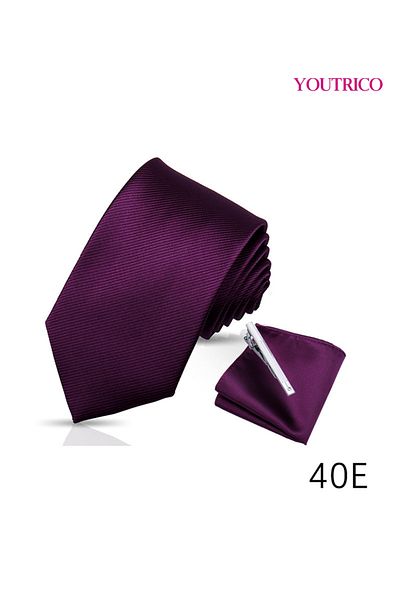 Youtrico Tie-7.5CM and Handkerchief 3PCS Handmade Formal Hanky Suit