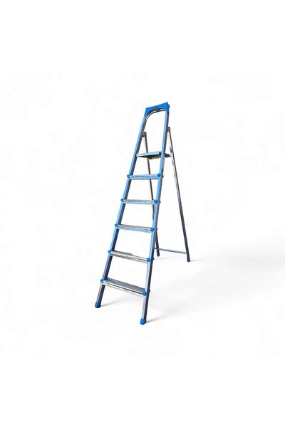 COBI SMART® Aluminum ladder 5 steps, height 177 cm, non-slip, resistance 100 kg