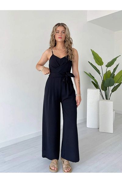 Dks Life Ayrobin Jumpsuit with Adjustable Straps and Cross Tie at the Waist