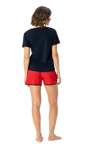 U.S. Polo Assn. US Polo Assn Set de tricou și pantaloni scurți pentru femei, 100% bumbac