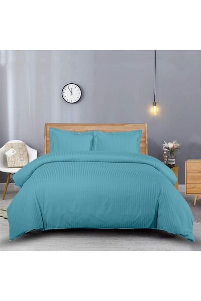 Five Store Damask bed sheet, density 130 g/m2, Turquoise, 140/220cm