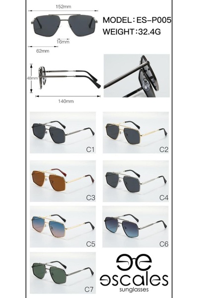 Escales Men's Polarized Protection Sunglasses