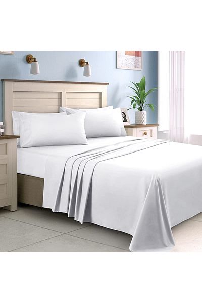 Five Store Cearsaf de pat din bumbac ranforce 100%, densitate 120 g/mp, Alb, 180/220cm