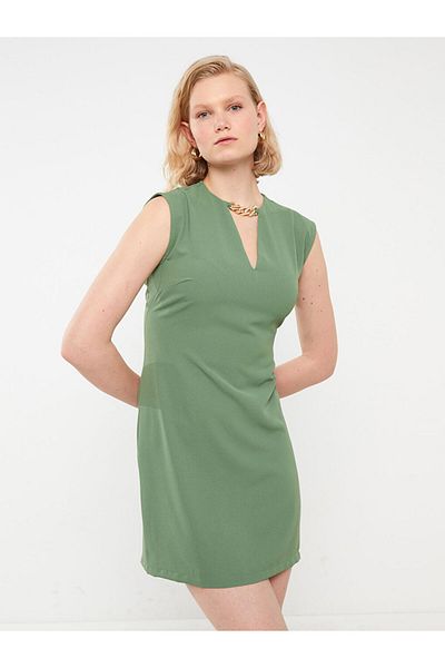 LC Waikiki Lcw Crew Neck Chain Detail Women's Bodycon Dress Fast Fashion