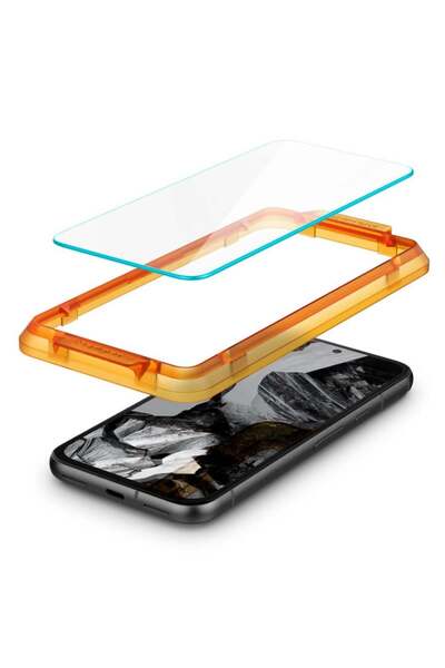 Spigen [ΣΕΤ 2x] Προστατευτικό οθόνης από σκληρυμένο γυαλί για το Google Pixel 8a, Glas.tR Align Master, Spigen, Διαφανές