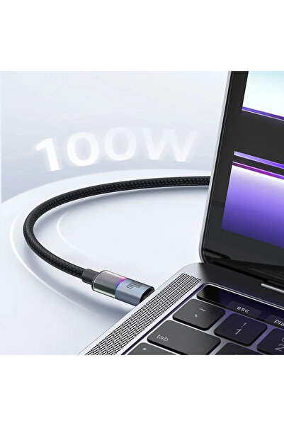 Mcdodo CA-8200 TYPE-C TO TYPE-C 7 Renkli LED Işıklı 100W 1.2M KABLO