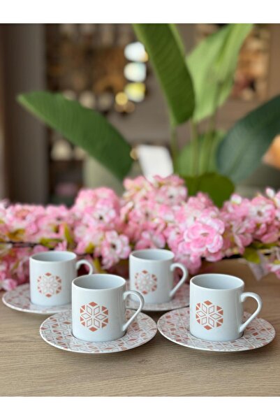 Porland Tamina Desen3 8 Piece Coffee Cup for 4 Persons 90Cc