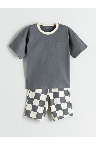 LC Waikiki Green Pocket Boys' T-Shirt and Shorts 2-Piece Set