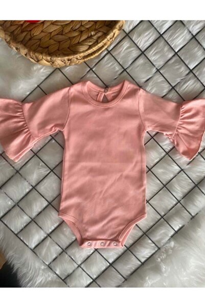 ArdenKids Somon Fırfır Kol Bebek Zıbın