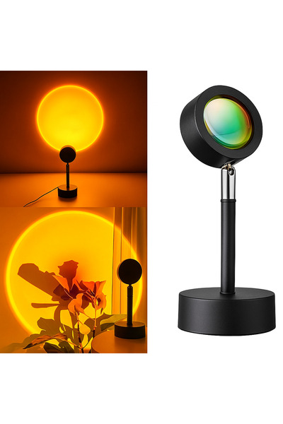 Ledarmy Gün Batımı Efektli RGB Masa Lambası 180° Renkli Projeksiyon Dekoratif...