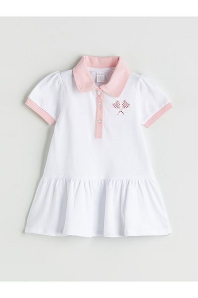 LC Waikiki Lcw Tennis Court Embroidered Baby Girl Dress