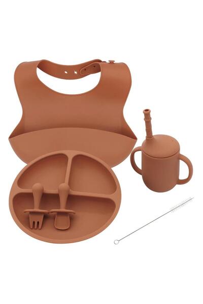 OEM Set de tacâmuri din silicon, 5 piese, maro