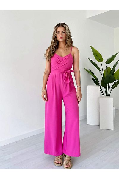 Dks Life Ayrobin Jumpsuit with Adjustable Straps and Cross Tie at the Waist