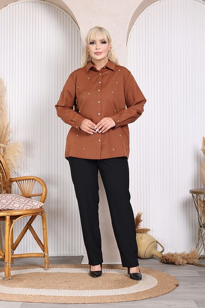 JESSE STORY Women's Plus Size Spread Stone Shirt