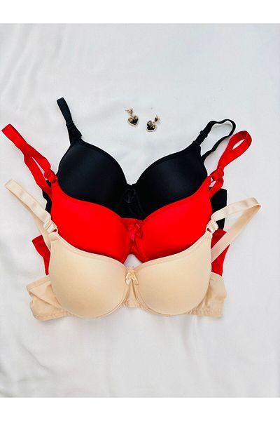 İNKO İÇ GİYİM Economical Underwire Unpadded 3-Piece Gathering Bra