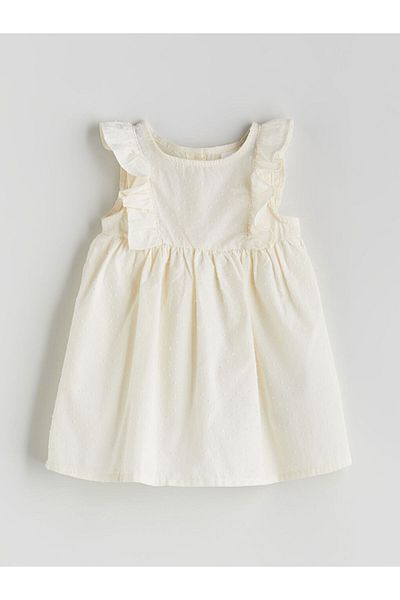 LC Waikiki Lcw Crew Neck Baby Girl Dress Fast Fashion