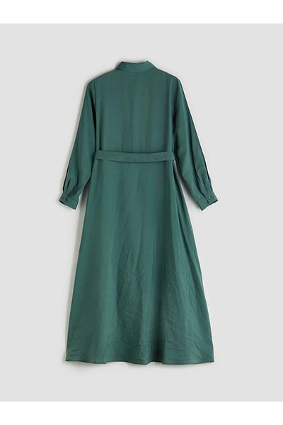 LC Waikiki Lcwaikiki Classic Green Modal Blend Shirt Dress
