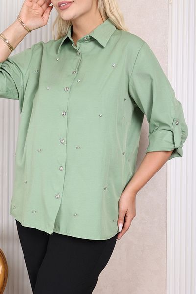 JESSE STORY Women's Plus Size Spread Stone Shirt