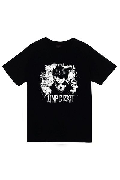 fame-stoned Tricou negru unisex 100% bumbac cu imprimeu Limp Bizkit