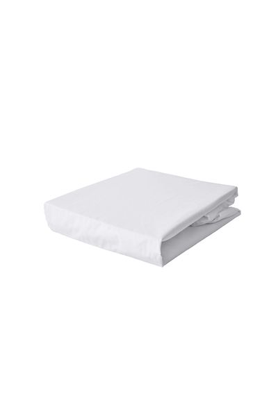Five Store Cearsaf de pat cu elastic din bumbac mercerizat 100%, densitate 120 g/mp, Alb, 160/200cm