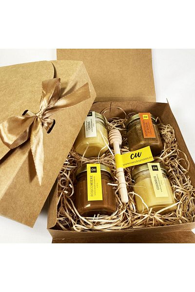CARUL CU MIERE Sweet 1 gift package, honey, honey spoon, craft
