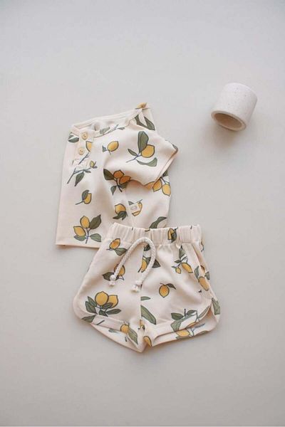 Oh La La Koala For Little Ones طقم قميص علوي وسفلي بطبعة ليمون