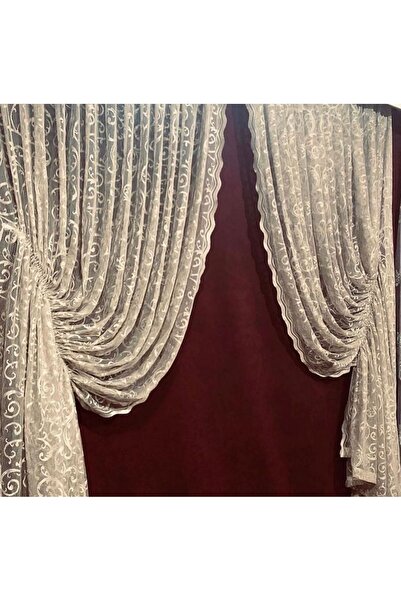 Ceylanlar perde Cortina de fundal cu două aripi, din nurcă și iederă, cu șnur