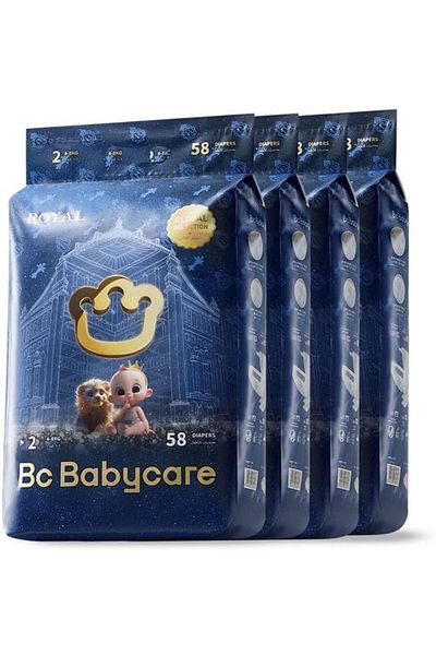 Bc Babycare Babycare Royal Baby Diapers, Size 2 (4-8 kg), Super Mega Pack, 232 Pieces