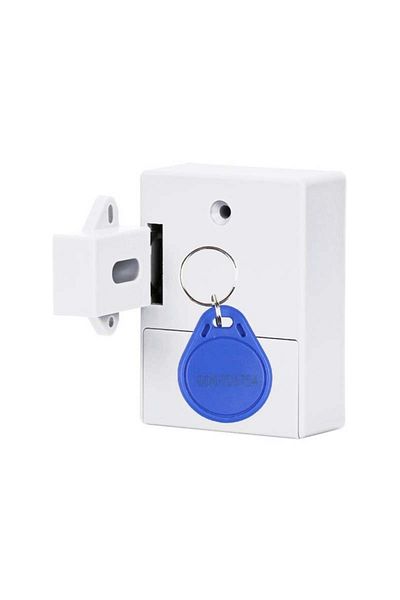 TECHSTAR ® Smart Lock, Emid Ic, Digital, Discreet, Rfid Card Unlock, Access Control, White