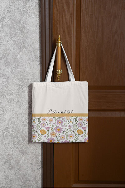 MuslimWalk Elhamdulillah – Çiçekli – Bez Çanta