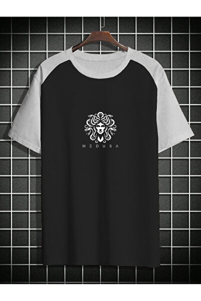 Velostra تي شيرت مطبوع عليه ميدوسا للجنسين مقاس كبير