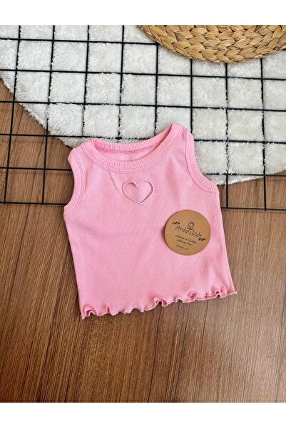 ArdenKids 2-7 Yaş Pudra Kalpli Crop Top