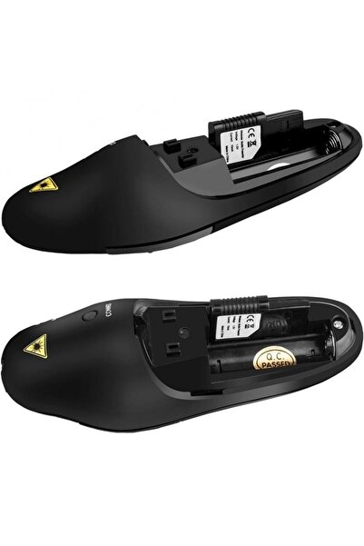 TECHSTAR Telecomandă wireless pentru prezentări, cu indicator laser, butoane pentru prezentare de diapozitive, USB