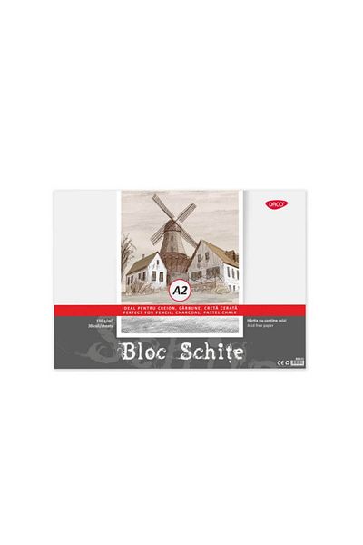 daço Daco Sketch Pad A2, 30 Tabs, 42x59.4 cm, 150 g/m², White Paper